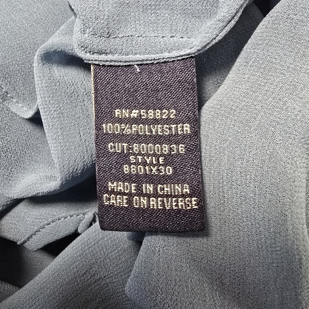 Max Edition Blue Ruffle Blouse - Picture 8 of 10